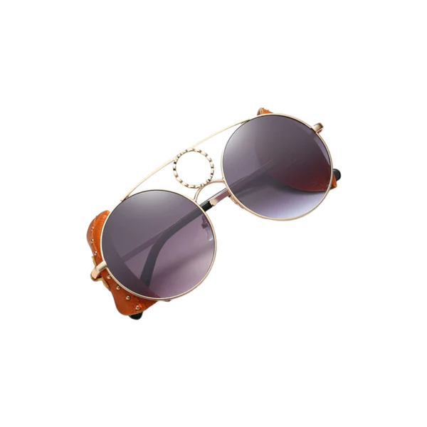 Brown Square Aviator Sunglasses